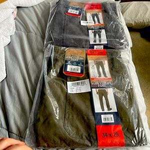 Flex Utility Pants Mens Brand New 34 x 29 green and gray